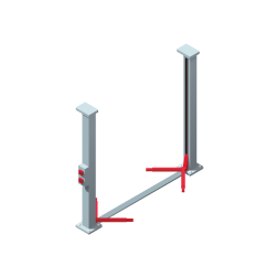 elevador dos columnas compatible con alineadora de dirección fcar fd505s